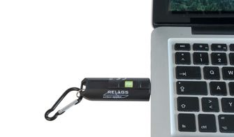 BasicNature USB LED keychain negru