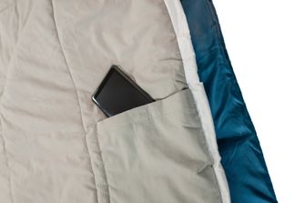 Grüezi-Bag bumbac Comfort Grueezi sac de dormit de bumbac albastru închis de porumb dreapta