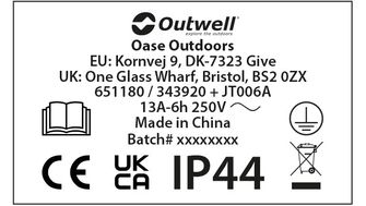 Outwell Adaptor de conversie Opus 0.3 Mtr. - UK