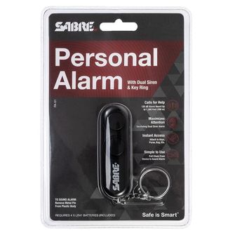 Alarmă personală dublă SABRE RED Clip-On LED, 120db negru