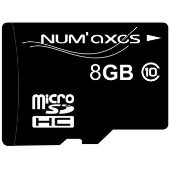NUM´AXES 8GB Micro SDHC Clasa 10 card de memorie cu adaptor