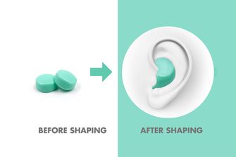 Dopuri de urechi din silicon HASPRO 6P, albe