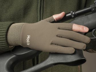 Holík mănuși de vânătoare Anne 8348 anti-alunecare, măsliniu