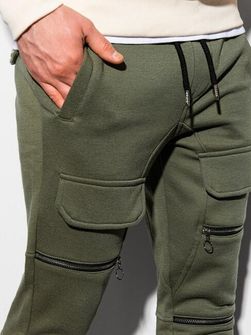 Ombre pantaloni de trening bărbaţi P901, khaki olive