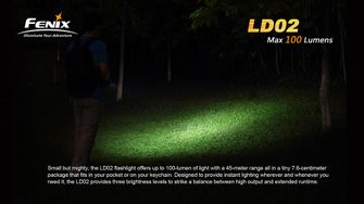 Lanternă Fenix LED LD02, 100 lumeni