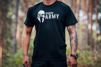 DRAGOWA tricou spartan army, negru 160g/m2