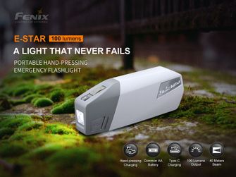 Lampă Fenix E-STAR cu dinam