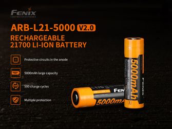 Baterie reîncărcabilă Fenix 21700 5000 mAh (Li-Ion)