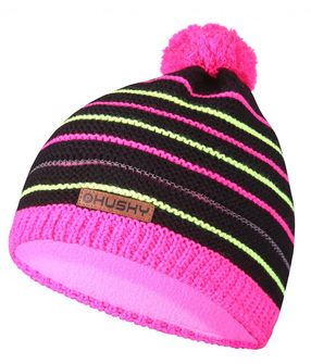 Șapcă pentru copii Husky Cap 34, negru/neon roz