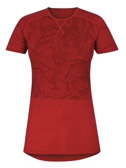 Husky Merino Merino Thermal Underwear tricou cu mânecă scurtă pentru femei roșu