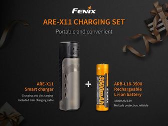 Încărcător USB Fenix ​​ARE-X11 + baterie de 3500 mAh (Li-ion)