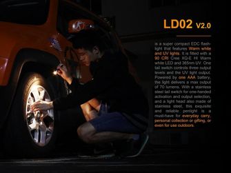 Lanternă Fenix ​​LD02 High CRI + UV