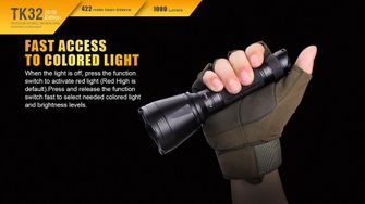 Lanterna LED tactică Fenix TK32 2016 XP-L, 1000 lumeni