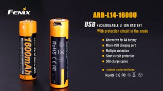 Baterie reîncărcabilă Fenix ​​USB AA Fenix ​​ARB-L14-1600U