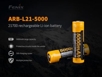 Baterie reîncărcabilă Fenix ​​21700 5000 mAh Li-Ion