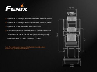Suport pivotant Fenix ​​ALC-01 pentru lanterne