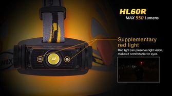 Lanternă frontală Fenix ​​HL60R - nisipiu