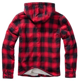 Brandit Lumberjacket geacă cu glugă, roșu-negru