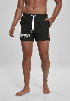 NASA costum de baie pentru bărbați WORM logo, negru