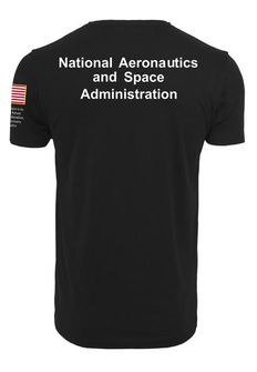 NASA tricou bărbați Insignia Logo Flag, negru
