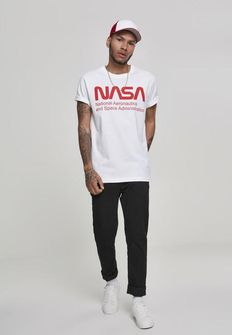NASA tricou pentru bărbați Wormlogo, alb