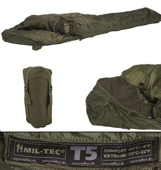 Mil-Tec Tactical T5 Sac de dormit, oliv --23 °C