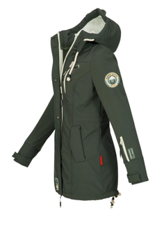 Jachetă softshell de iarnă pentru femei Marikoo ZIMTZICKE cu glugă, verde
