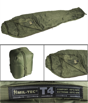 Mil-Tec Tactical T4 Sac de dormit, oliv 2/-19 °C