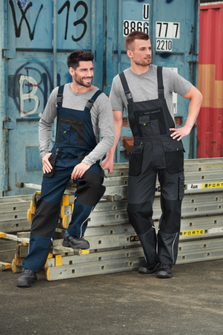 Pantaloni de lucru pentru bărbați cu bretele Rimeck Ranger Cordura®, albastru închis