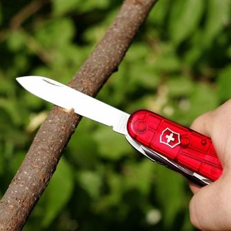 Victorinox cuțit de buzunar transparent 91mm Huntsman roșu