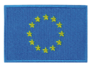 Etichete țesute cu embleme naționale