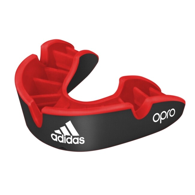 Protecție dentară Adidas Opro Gen4 Silver, in nuante de negru roșu