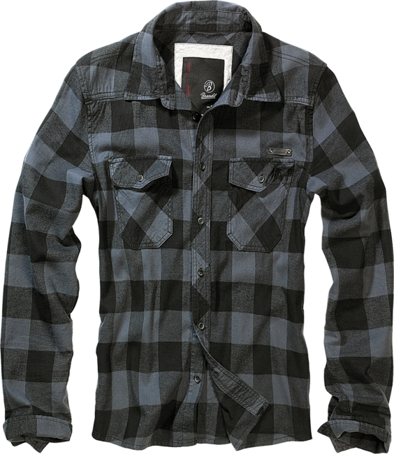 Brandit Checkshirt Cămașă, gri-negru