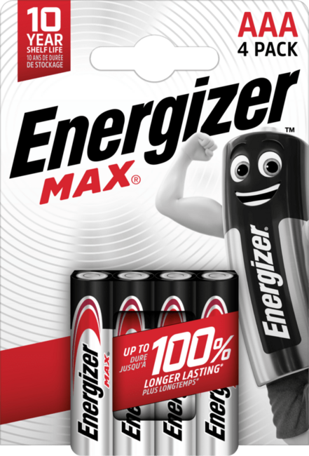 Baterii alcaline Energizer MAX AAA/E92 4 buc