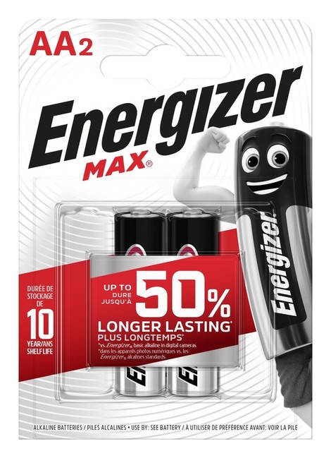 Energizer MAX baterie alcalină AA / 2 LR6 FSB2, 2buc