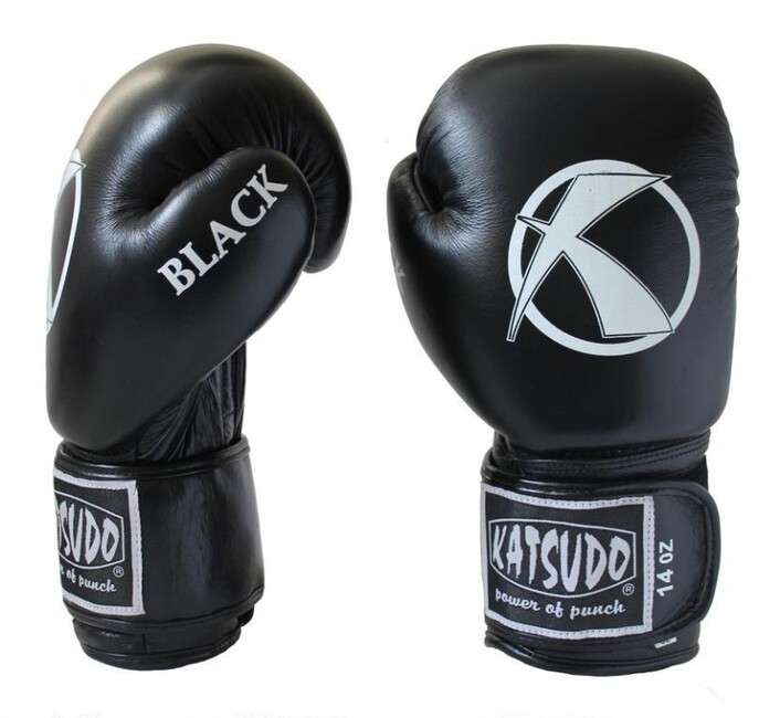 Mănuși de box Katsudo POWER BLACK, negru