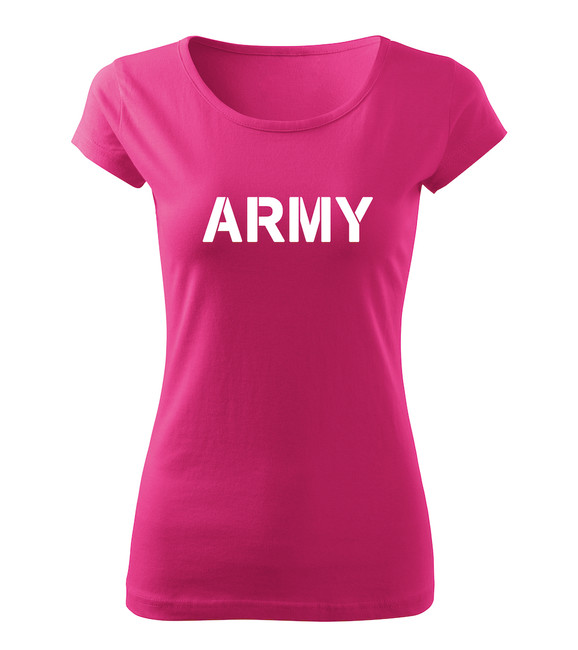 DRAGOWA tricou de damă army, roz150g/m2