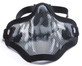 Jocuri sportive de acțiune Mască de protecție Airsot STALKER ASG cu mască cu fund metalic - NEGRU / ALB