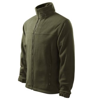 Jachetă flausată Malfini, culoarea military, 280g/m2