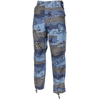 Pantaloni MFH US Combat BDU Rip stop, camuflaj albastru cu ciocolată