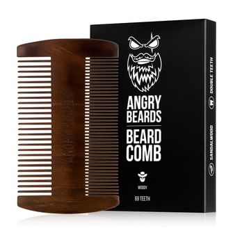 ANGRY BEARDS Pieptene de lemn pentru barbă și mustață ANGRY BEARDS Pieptene de lemn pentru barbă și mustață