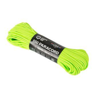 ATWOOD® 550 Paracord Rope (100 ft / 30 m) - Verde neon (55024CB)