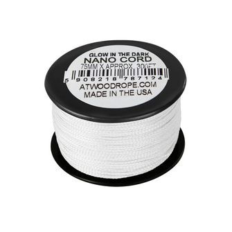 ATWOOD® Nano Uber Glow frânghie .75mm (300ft) - alb (GLOW-NC300)