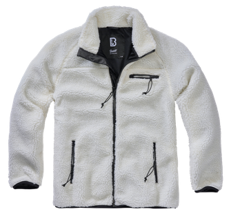 Jachetă din fleece Brandit Teddyfleece, alb