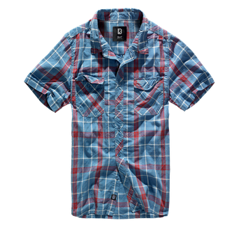 Tricou cu mânecă scurtă Brandit Roadstar, roșu/albastru