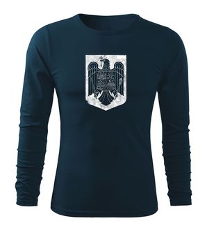 DRAGOWA Fit-T tricou cu mânecă lungă Emblema nationala, albastru închis
