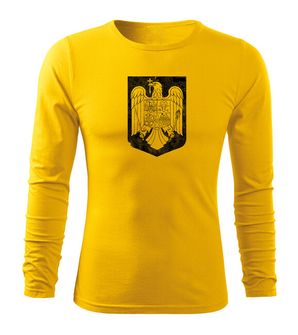 DRAGOWA Fit-T tricou cu mânecă lungă Emblema nationala, galben