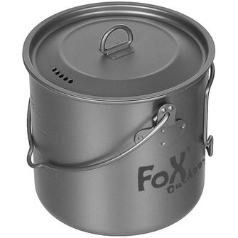 Oală pentru exterior Fox cu capac, aprox. 1,1 L, titan