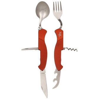 Fox Outdoor Set de cuțite de buzunar 6 în 1, divizibil, roșu