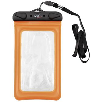 Fox Outdoor Husă impermeabilă pentru smartphone, transparentă, portocalie